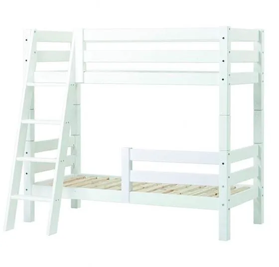 Hoppekids ECO Luxury Etagenbett mit Sicherheitsgitter und schräger Leiter - 70x160 cm